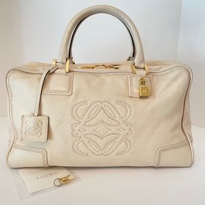 Loewe Amazona 36 Beige Nappa Leather